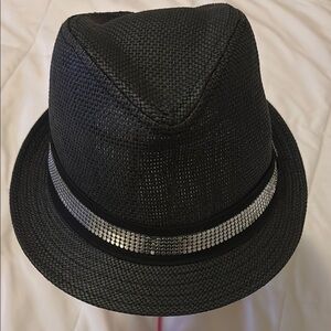 Black Fedora with Silver Band